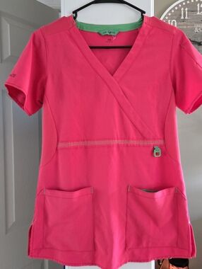 Carhartt Pink Top with Green Trim